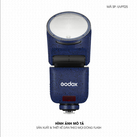 Dán Skin Đèn Flash Vân Nổi Pattern Machine Xanh | UVPT25