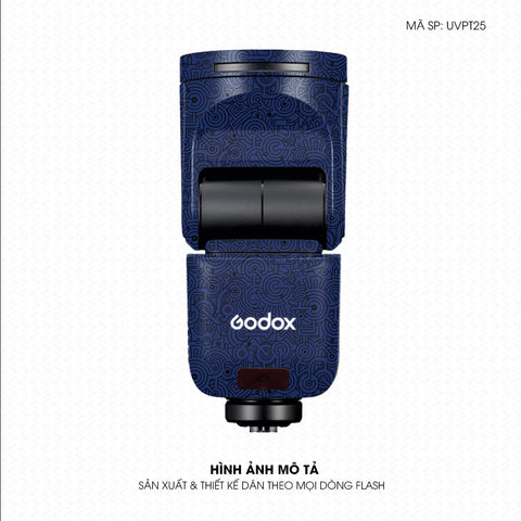 Dán Skin Đèn Flash Vân Nổi Pattern Machine Xanh | UVPT25