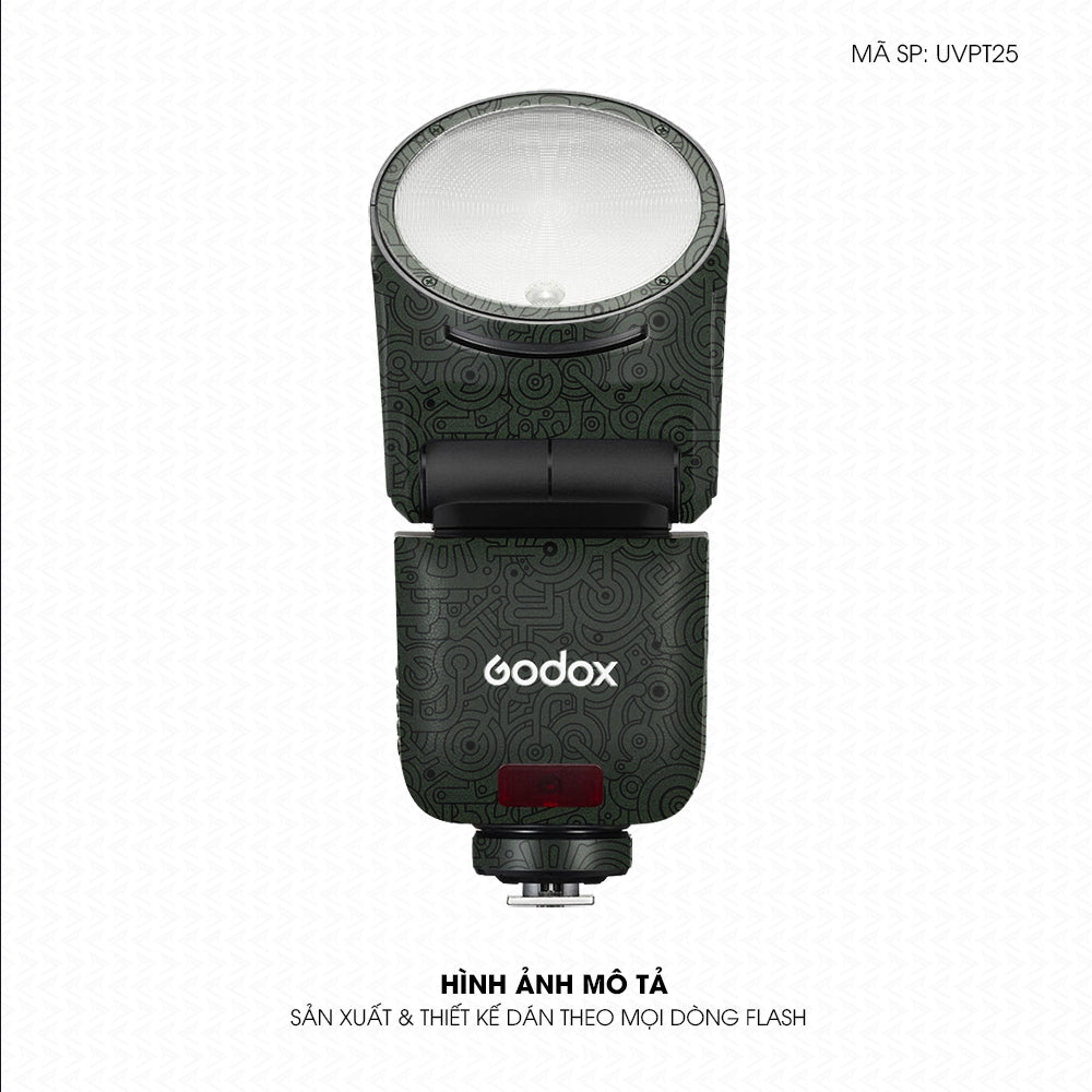 Dán Skin Đèn Flash Vân Nổi Pattern Machine Xanh Midnight | UVPT25