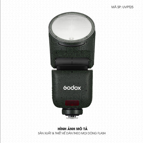 Dán Skin Đèn Flash Vân Nổi Pattern Machine Xanh Midnight | UVPT25