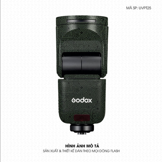 Dán Skin Đèn Flash Vân Nổi Pattern Machine Xanh Midnight | UVPT25