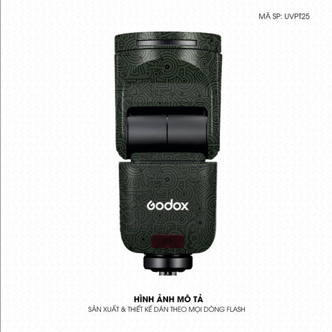 Dán Skin Đèn Flash Vân Nổi Pattern Machine Xanh Midnight | UVPT25