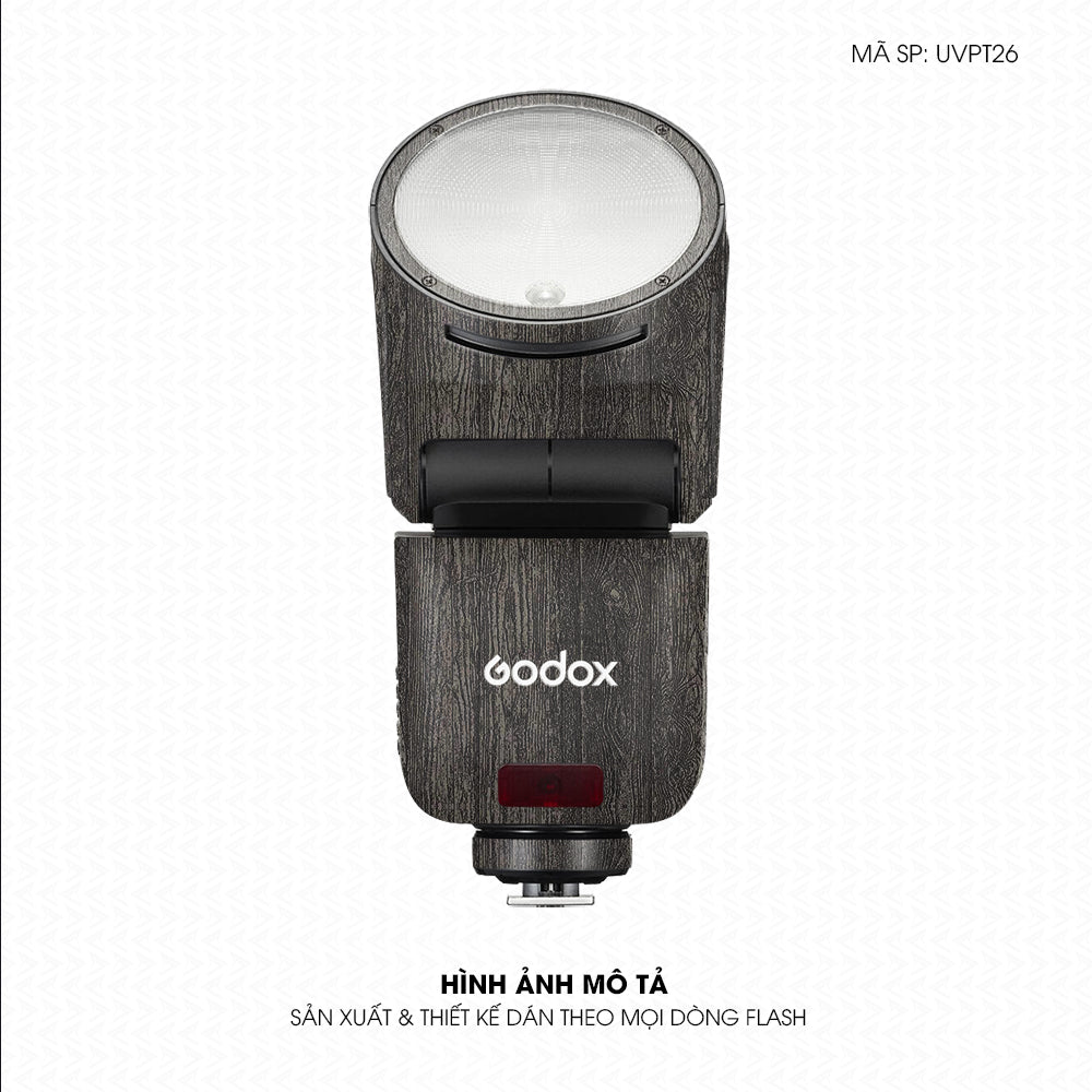 Dán Skin Đèn Flash Vân Nổi Pattern Wood Titan | UVPT26