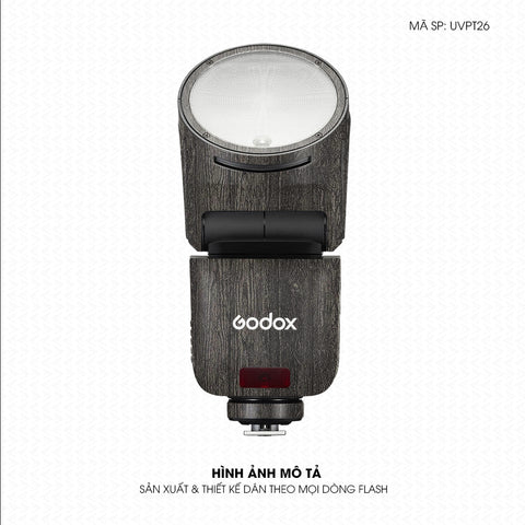 Dán Skin Đèn Flash Vân Nổi Pattern Wood Titan | UVPT26