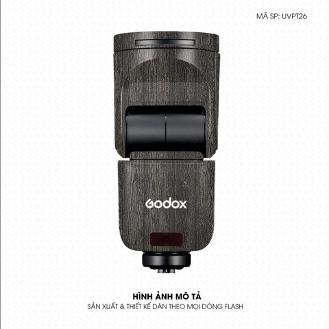 Dán Skin Đèn Flash Vân Nổi Pattern Wood Titan | UVPT26