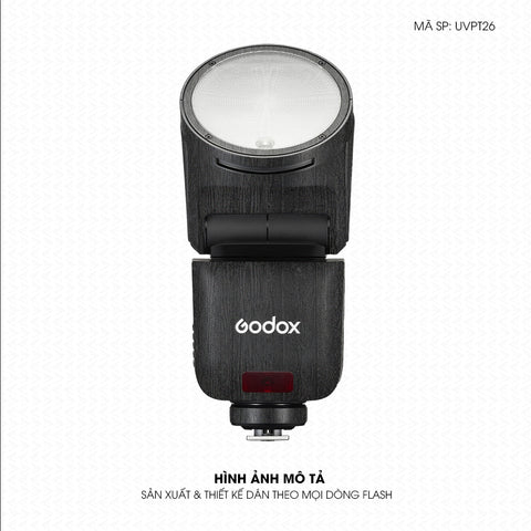 Dán Skin Đèn Flash Vân Nổi Pattern Wood Xám | UVPT26