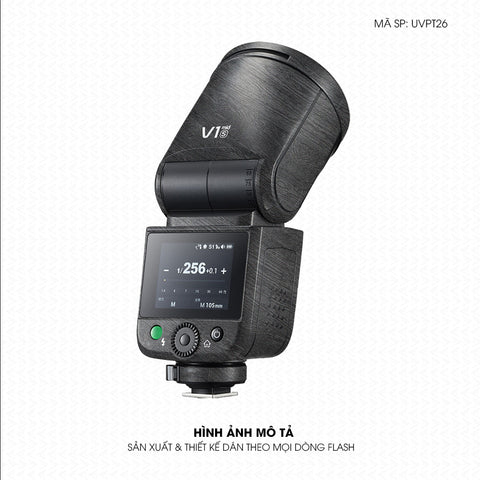 Dán Skin Đèn Flash Vân Nổi Pattern Wood Xám | UVPT26