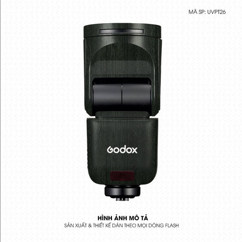 Dán Skin Đèn Flash Vân Nổi Pattern Wood Xanh | UVPT26