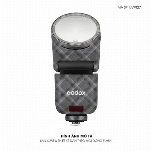 Dán Skin Đèn Flash Vân Nổi Pattern BB Bạc | UVPT27