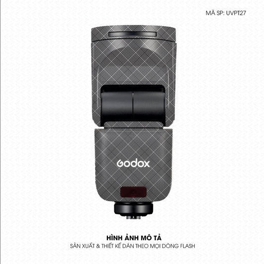 Dán Skin Đèn Flash Vân Nổi Pattern BB Bạc | UVPT27