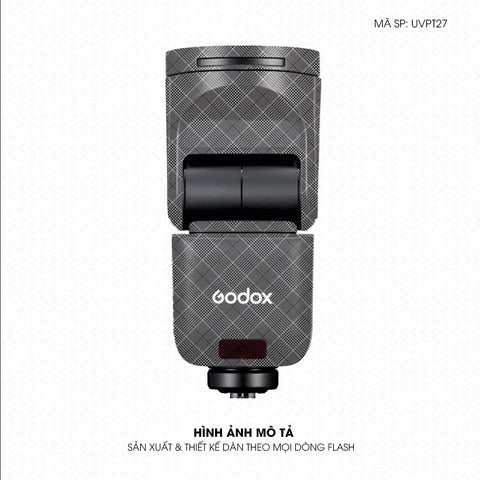 Dán Skin Đèn Flash Vân Nổi Pattern BB Bạc | UVPT27
