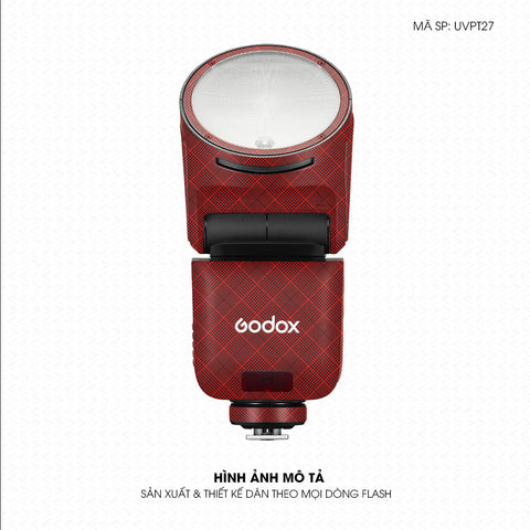 Dán Skin Đèn Flash Vân Nổi Pattern BB Đỏ | UVPT27