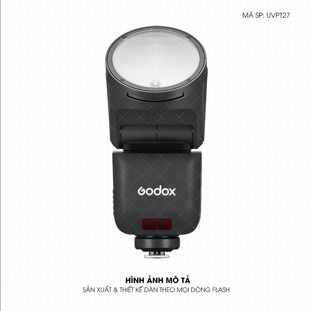 Dán Skin Đèn Flash Vân Nổi Pattern BB Xám | UVPT27