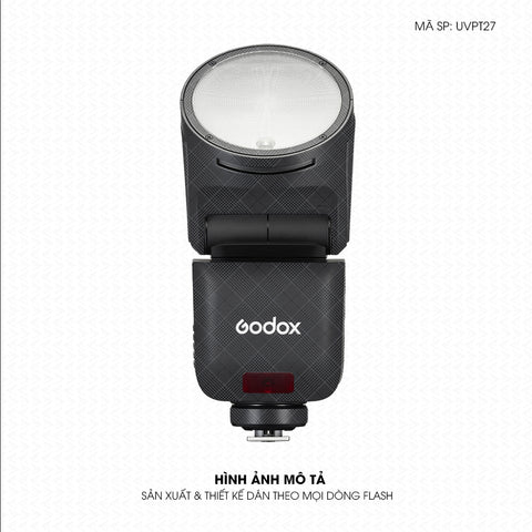 Dán Skin Đèn Flash Vân Nổi Pattern BB Xám | UVPT27
