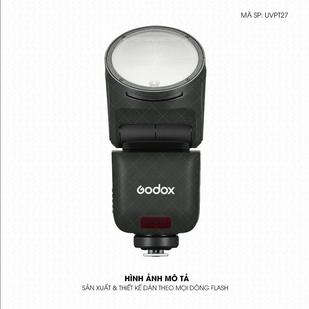 Dán Skin Đèn Flash Vân Nổi Pattern BB Xanh | UVPT27