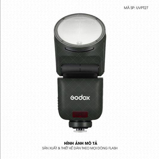 Dán Skin Đèn Flash Vân Nổi Pattern BB Xanh | UVPT27