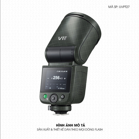 Dán Skin Đèn Flash Vân Nổi Pattern BB Xanh | UVPT27