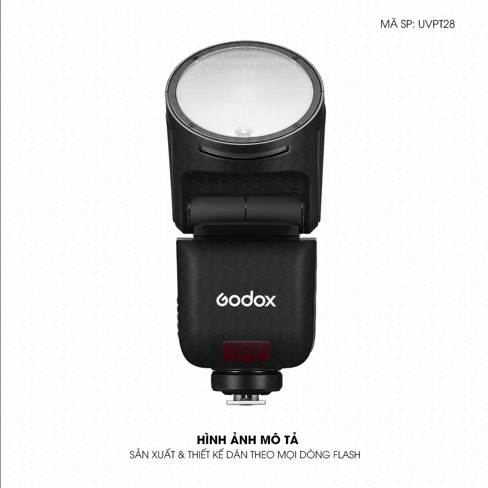 Dán Skin Đèn Flash Vân Nổi Pattern Black BL01 | UVPT28