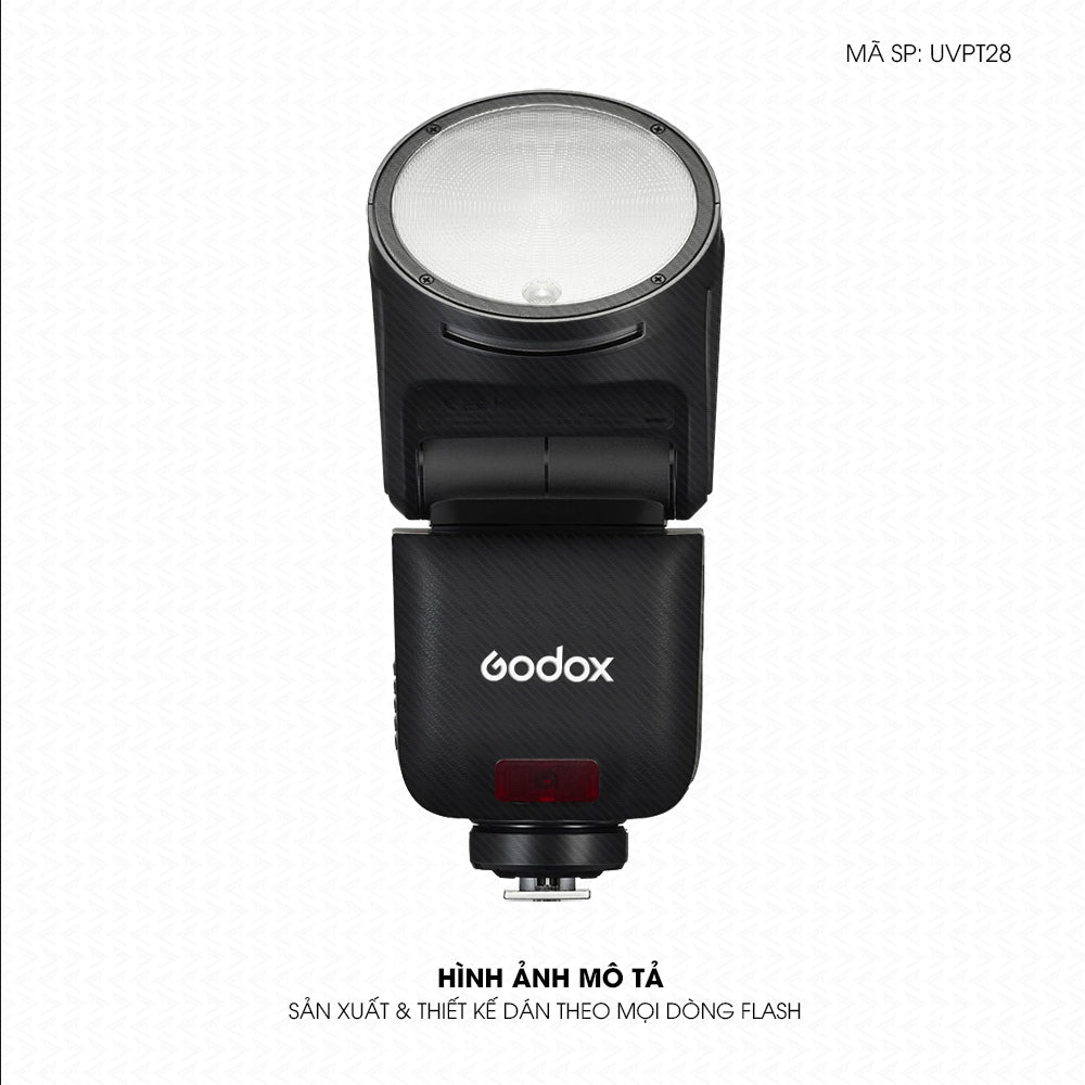 Dán Skin Đèn Flash Vân Nổi Pattern Black BL02 | UVPT28