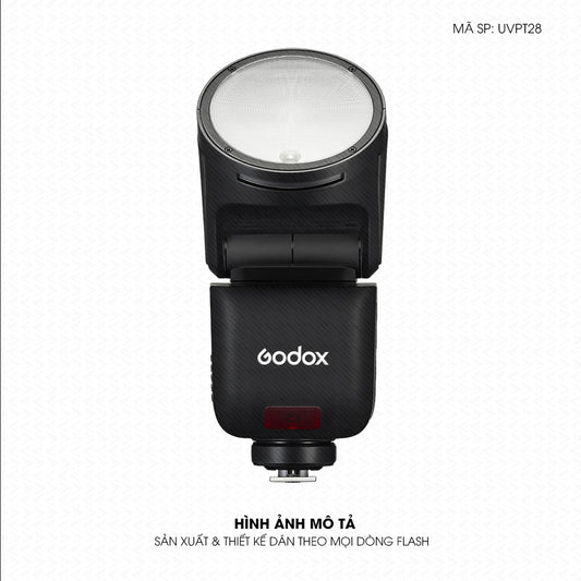 Dán Skin Đèn Flash Vân Nổi Pattern Black BL02 | UVPT28
