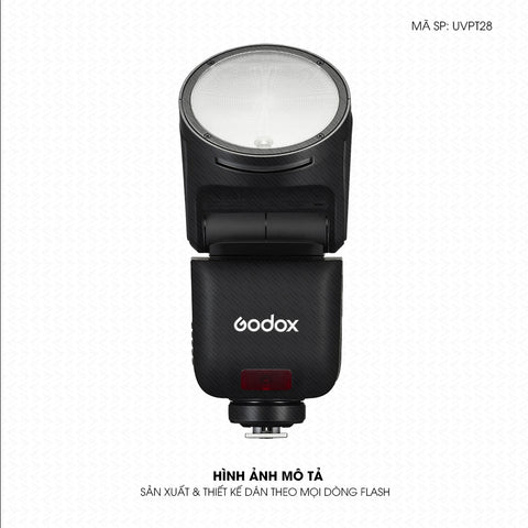 Dán Skin Đèn Flash Vân Nổi Pattern Black BL02 | UVPT28