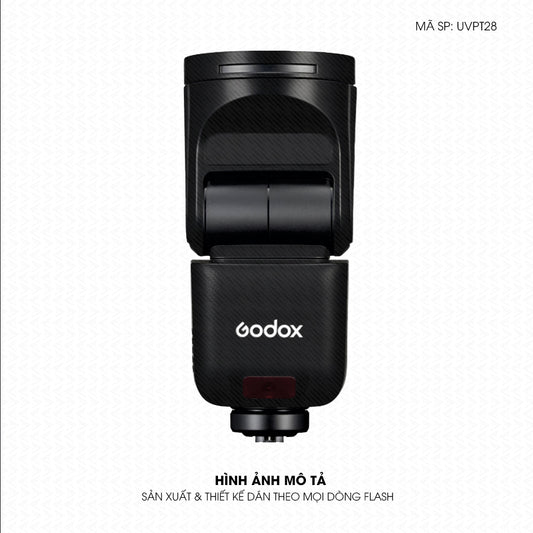 Dán Skin Đèn Flash Vân Nổi Pattern Black BL02 | UVPT28