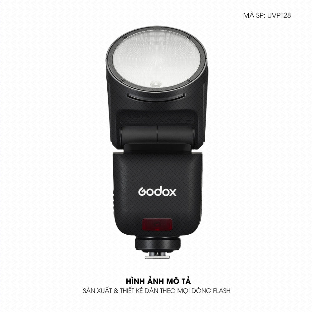 Dán Skin Đèn Flash Vân Nổi Pattern Black BL03 | UVPT28
