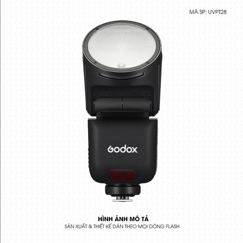 Dán Skin Đèn Flash Vân Nổi Pattern Black BL03 | UVPT28