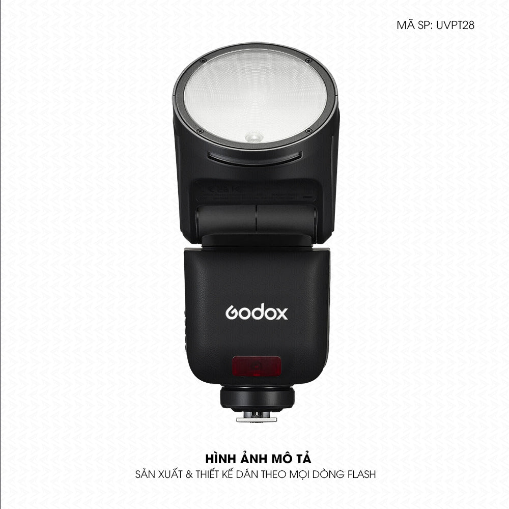 Dán Skin Đèn Flash Vân Nổi Pattern Black BL04 | UVPT28