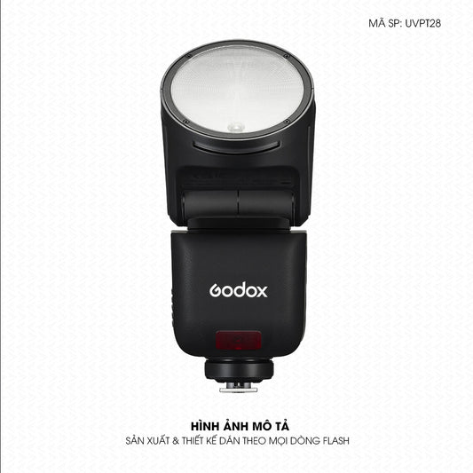 Dán Skin Đèn Flash Vân Nổi Pattern Black BL04 | UVPT28