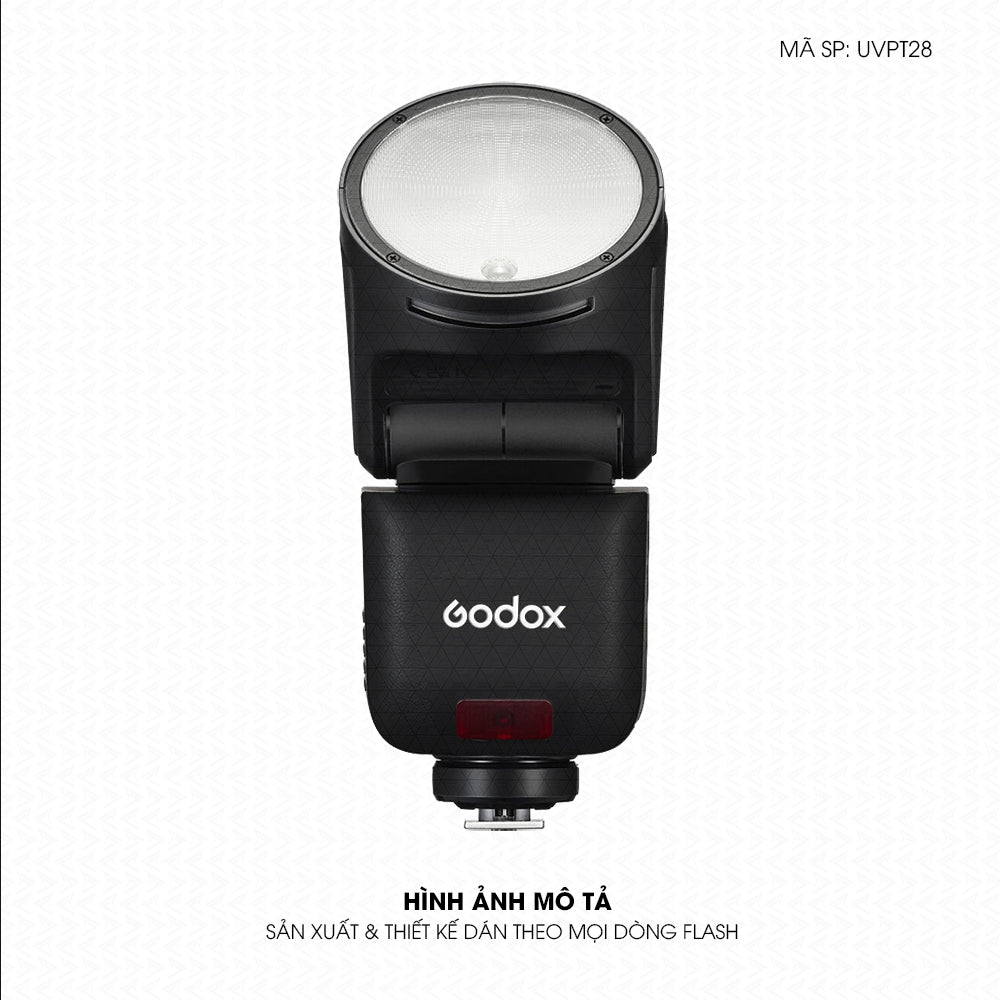 Dán Skin Đèn Flash Vân Nổi Pattern Black BL05 | UVPT28