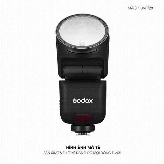 Dán Skin Đèn Flash Vân Nổi Pattern Black BL05 | UVPT28