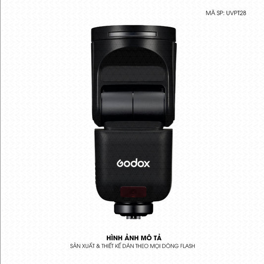 Dán Skin Đèn Flash Vân Nổi Pattern Black BL05 | UVPT28