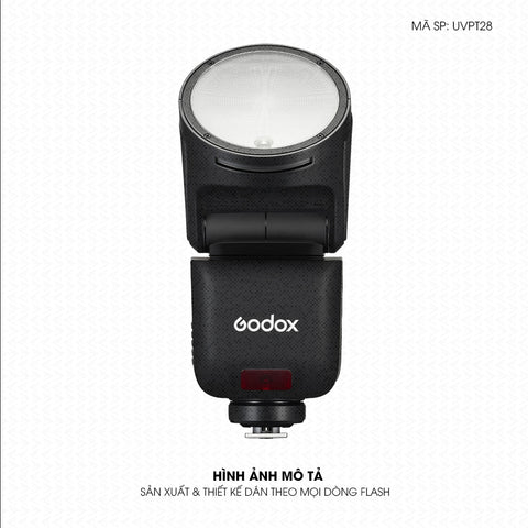 Dán Skin Đèn Flash Vân Nổi Pattern Black BL06 | UVPT28