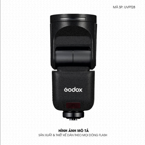 Dán Skin Đèn Flash Vân Nổi Pattern Black BL06 | UVPT28