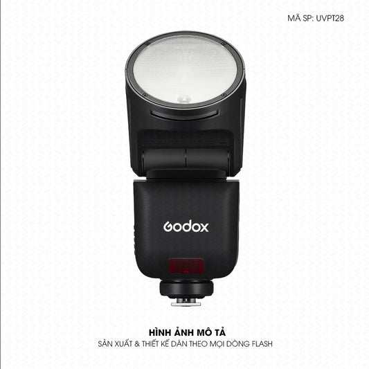 Dán Skin Đèn Flash Vân Nổi Pattern Black BL08 | UVPT28
