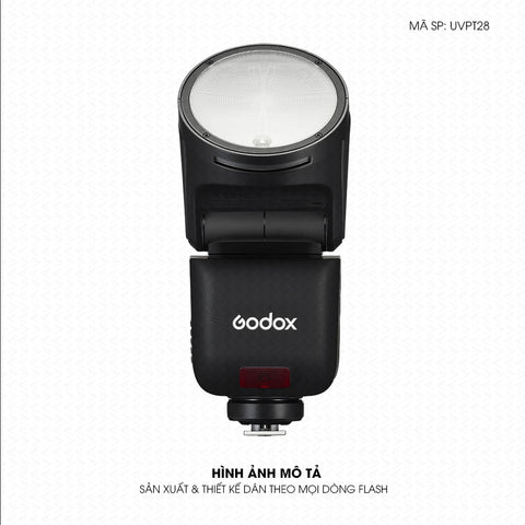 Dán Skin Đèn Flash Vân Nổi Pattern Black BL08 | UVPT28
