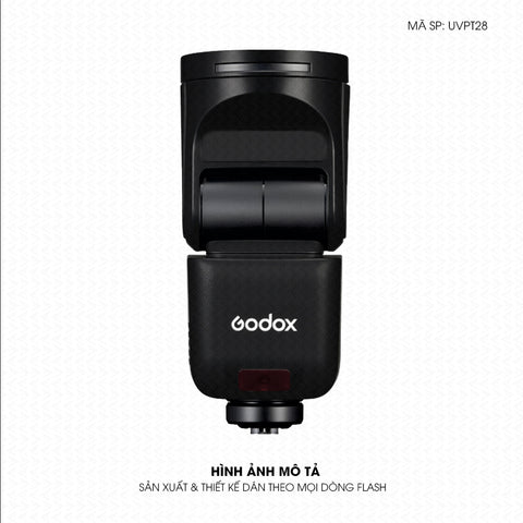Dán Skin Đèn Flash Vân Nổi Pattern Black BL08 | UVPT28