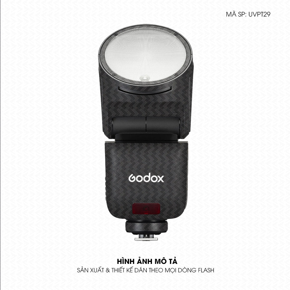 Dán Skin Đèn Flash Vân Nổi Pattern Grey GR01 | UVPT29
