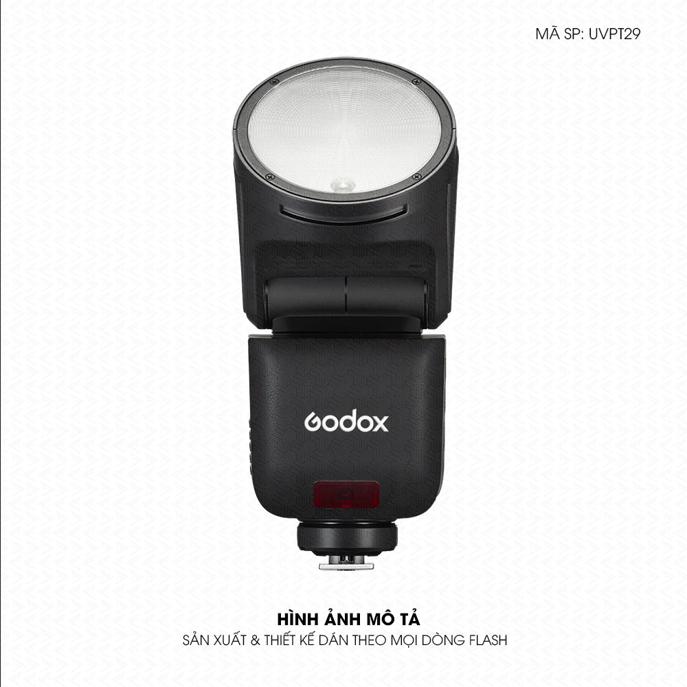 Dán Skin Đèn Flash Vân Nổi Pattern Grey GR02 | UVPT29