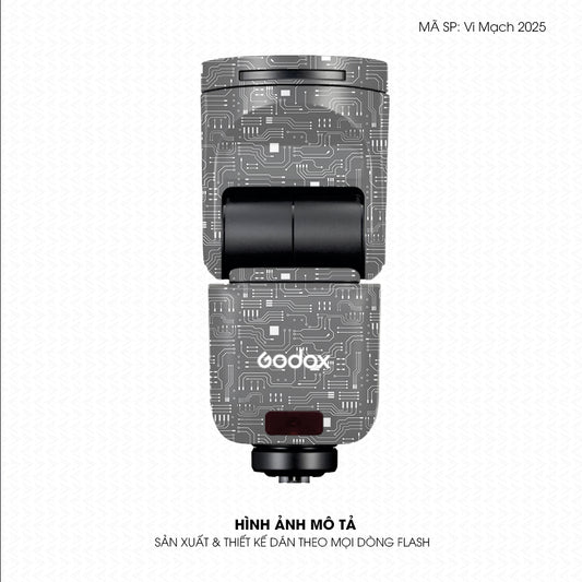 Dán Skin Đèn Flash Vân Nổi Vi Mạch 2025 Xám | UVPT48