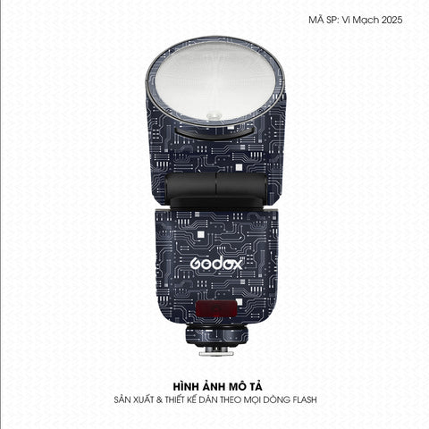 Dán Skin Đèn Flash Vân Nổi Vi Mạch 2025 Xanh | UVPT48
