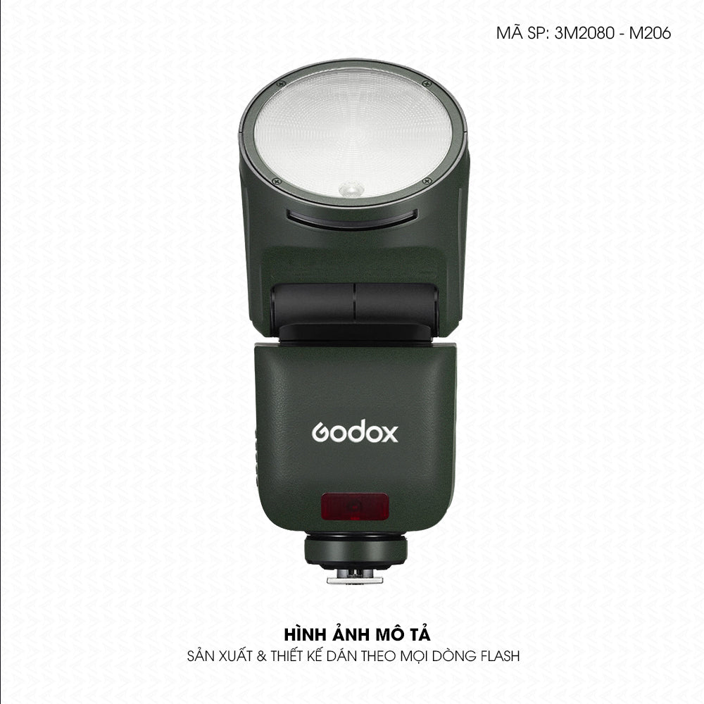 Dán Skin 3M Đổi Màu Đèn Flash Xanh Quân Đội  | 3M2080-206