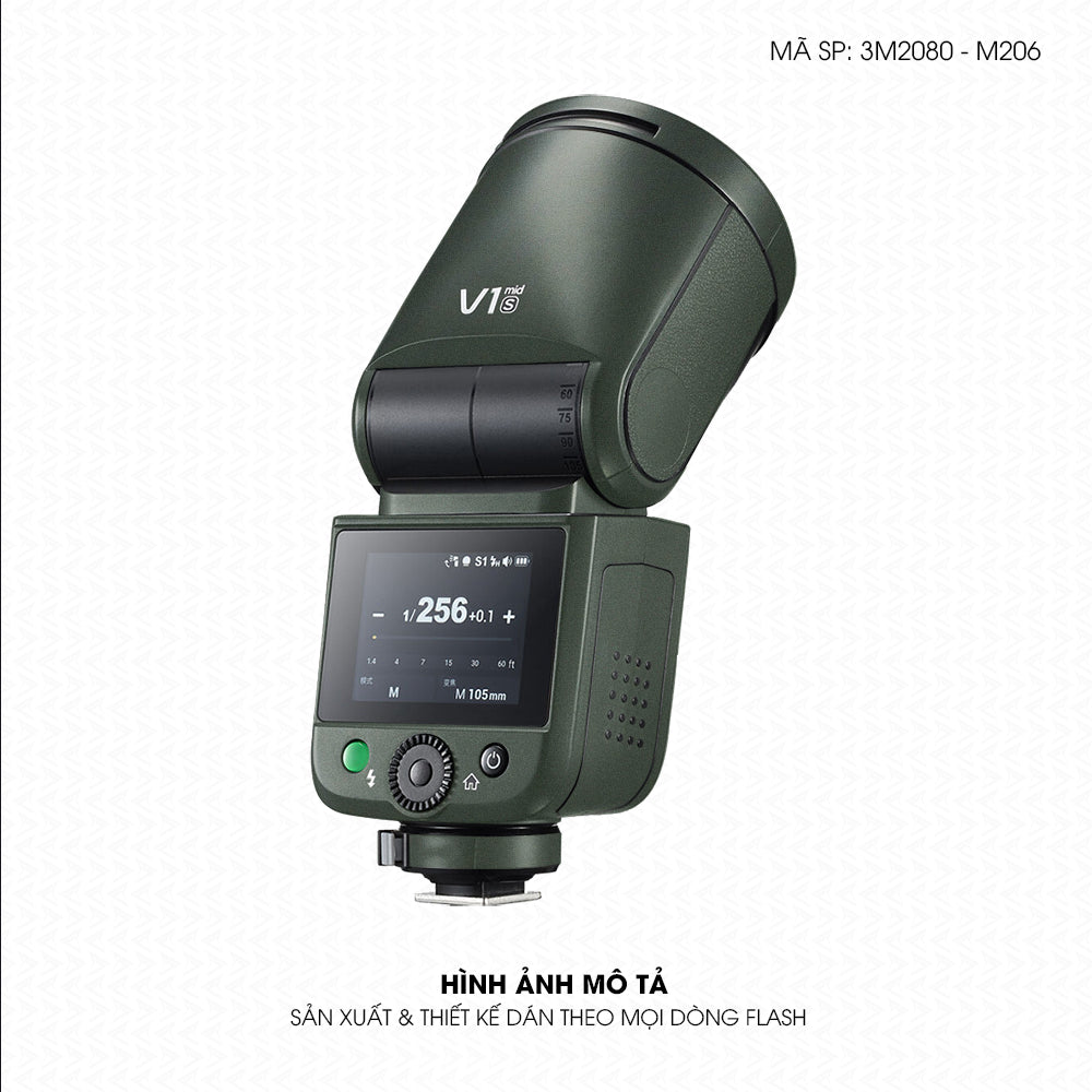 Dán Skin 3M Đổi Màu Đèn Flash Xanh Quân Đội  | 3M2080-206