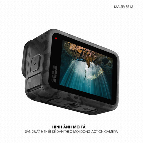 Dán Skin Action Camera Vân Camo Đen | SB12
