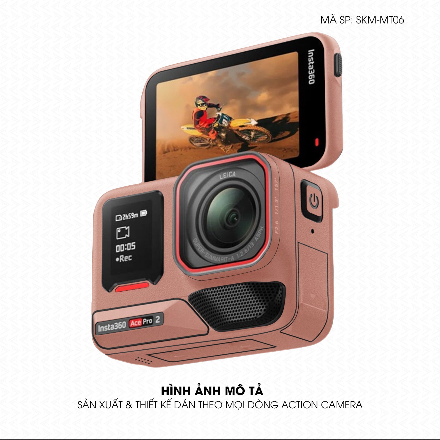 Dán Skin Đổi Màu Action Camera Vàng Hồng | SKM-MT06