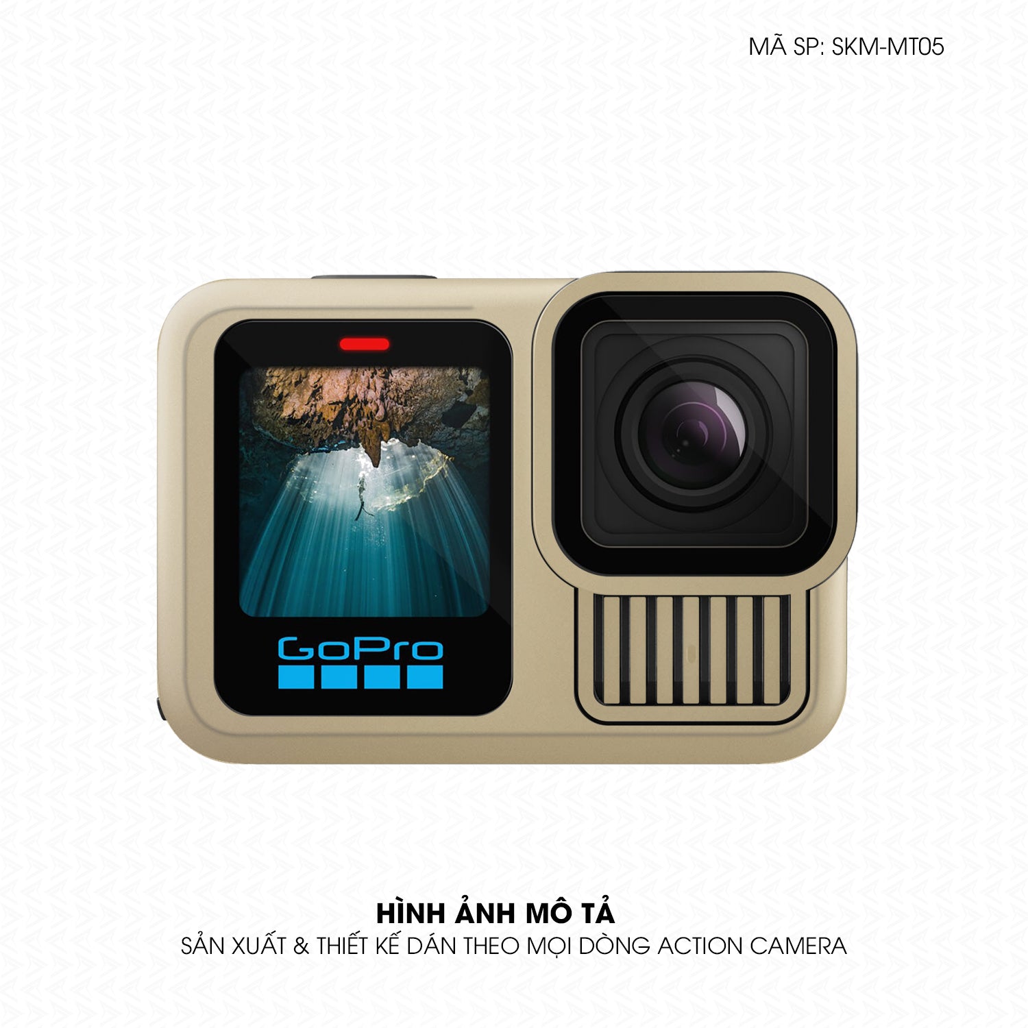 Dán Skin Đổi Màu Action Camera Vàng Sampanh | SKM-MT05