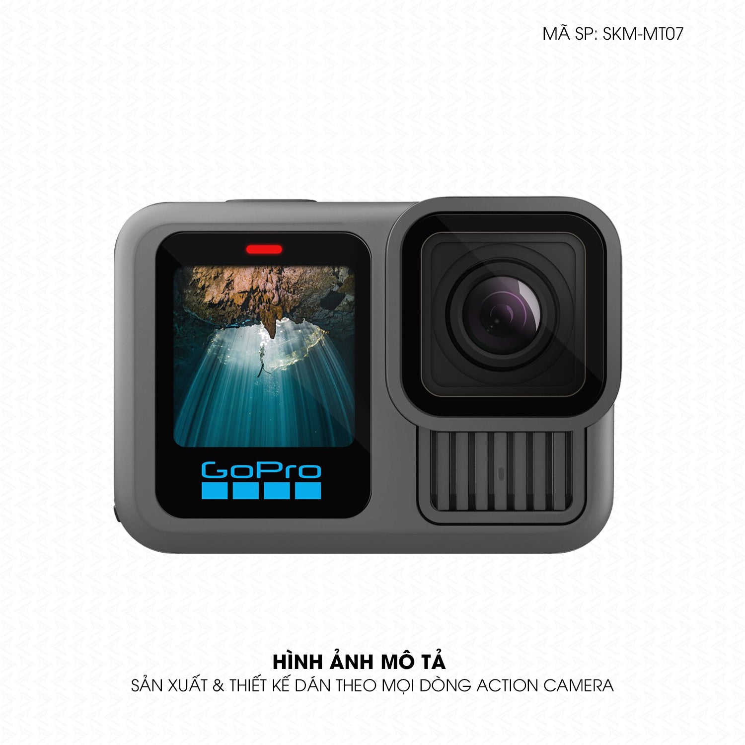 Dán Skin Đổi Màu Action Camera Xám Metallic | SKM-MT07