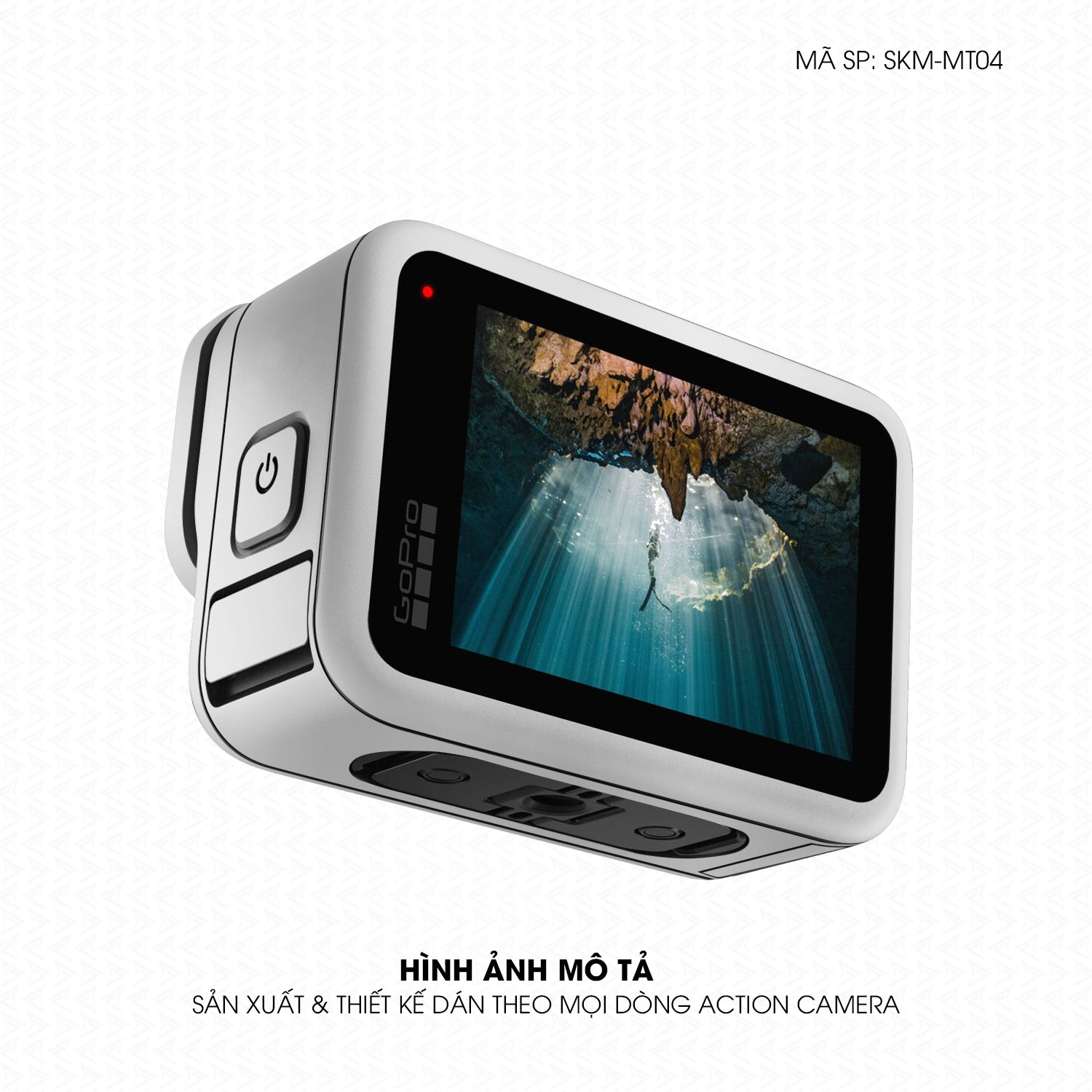 Dán Skin Đổi Màu Action Camera Bạc | SKM-MT04