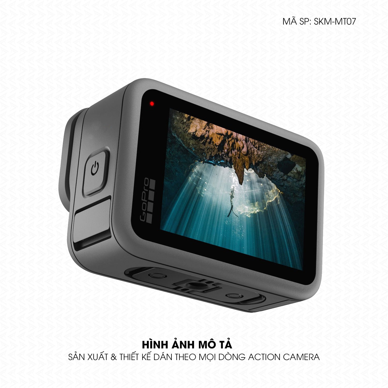 Dán Skin Đổi Màu Action Camera Xám Metallic | SKM-MT07